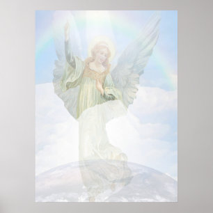 Guardian Angel in the Clouds Poster