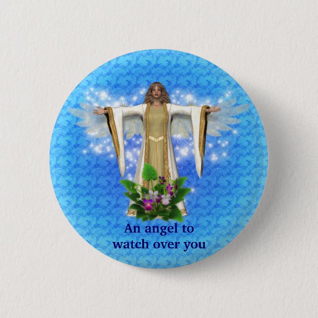 Guardian Angel Inspirational Button (Front)