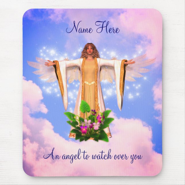 Guardian Angel Inspirational Personalized Mouse Pad (Front)