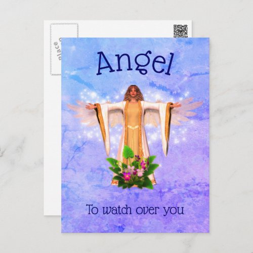 Guardian Angel Inspirational Postcard