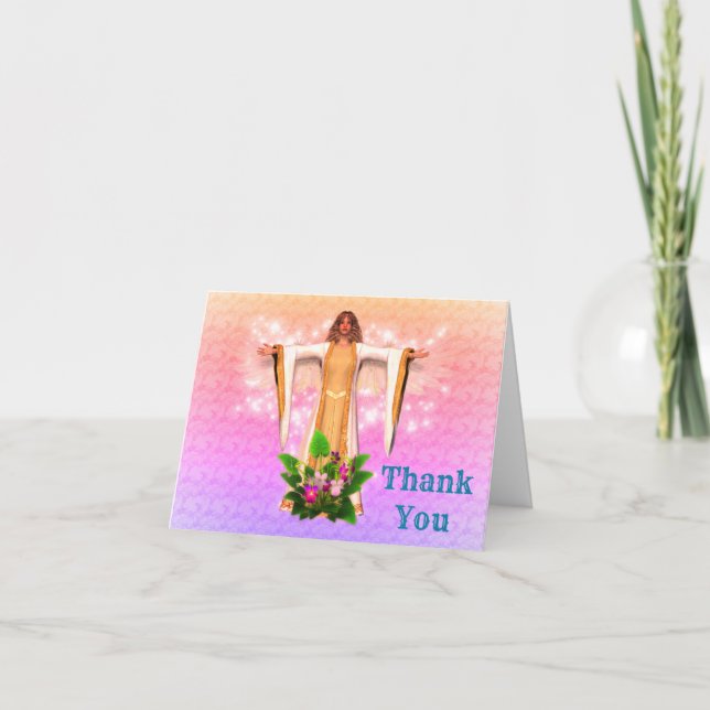Guardian Angel Inspirational Thank You Card (Front)