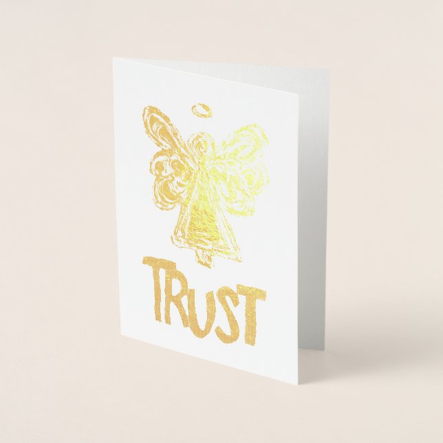 Guardian Angel Inspirational Trust Gold Cards (Front)