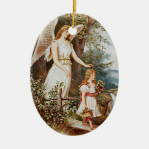 Guardian Angel Leading a Child Ornament