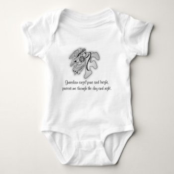 Guardian Angel Letter F Baby Bodysuit by AngelAlphabet at Zazzle