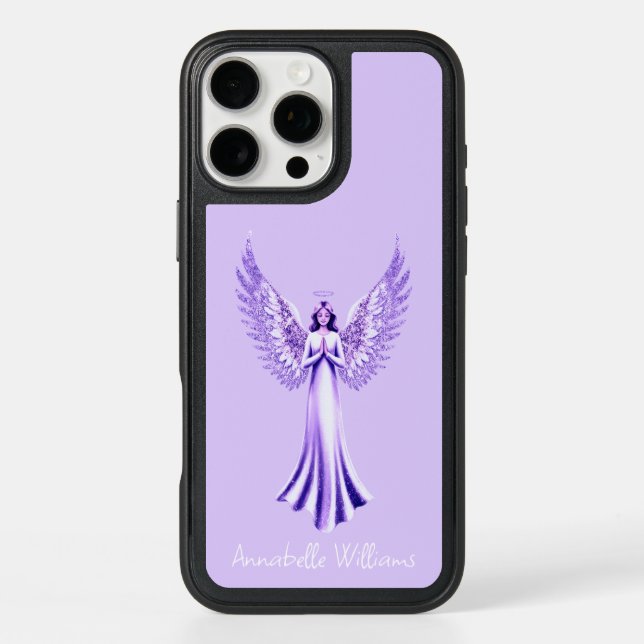 Guardian Angel Lilac And Purple Elegant Name Otterbox iPhone Case (Back)