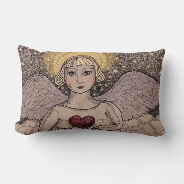 Guardian Angel Lumbar Pillow (Front)