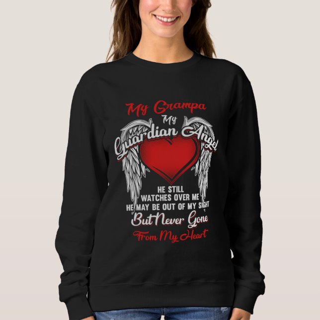 Guardian Angel My Grampa Christmas He Watches Over Sweatshirt (Front)