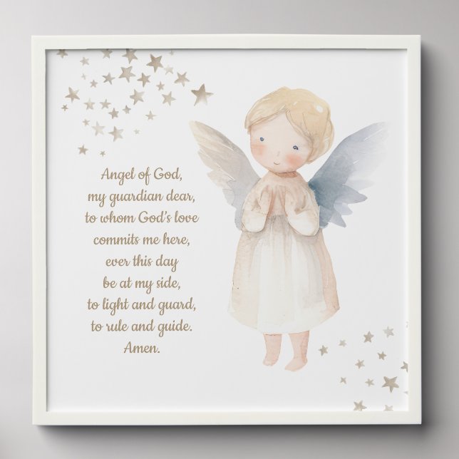Guardian angel nursery wall art peel and stick photo tile (Front Set)