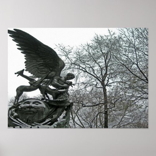 Guardian Angel of Animals Poster