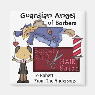 Guardian Angel of Barbers by SRF Magnet