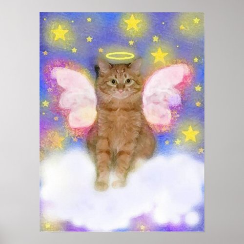 Guardian Angel of Cats Poster