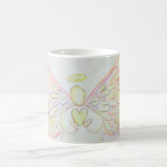 Guardian Angel of Hearts Art Custom Coffee Mug Cup