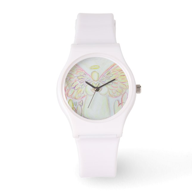 Guardian Angel of Hearts Custom Art Watch Design (Front)