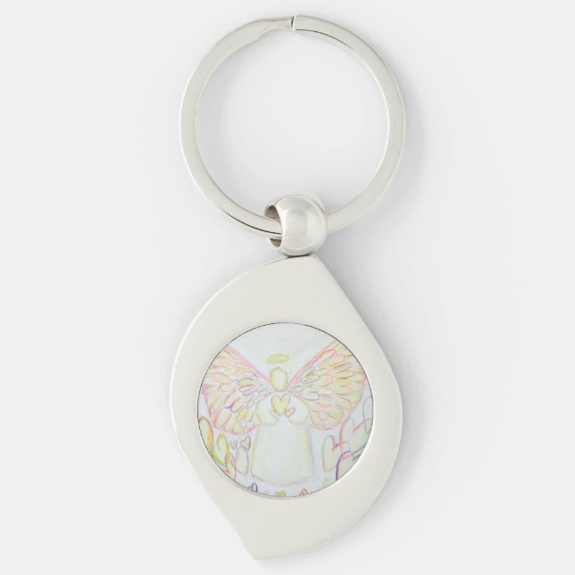 Guardian Angel of Hearts Custom Keychains (Front)