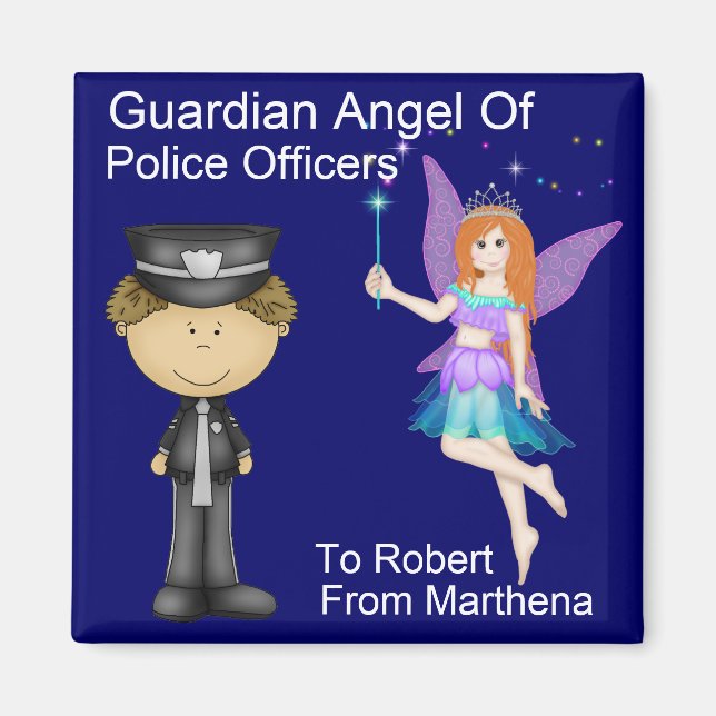 Guardian Angel of Police Officers by SRF Magnet (Front)