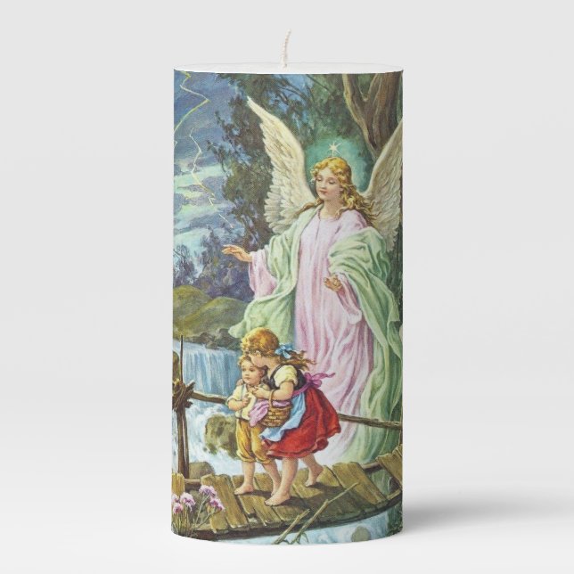 Guardian Angel Pillar Candle (Front)