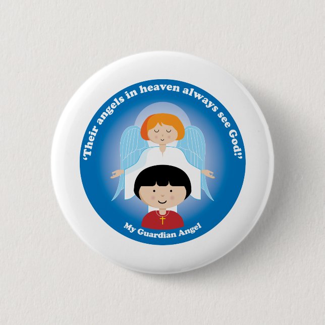 Guardian Angel Pinback Button (Front)