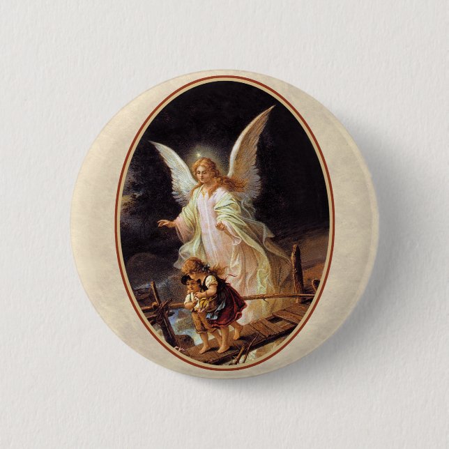 Guardian Angel Pinback Button (Front)
