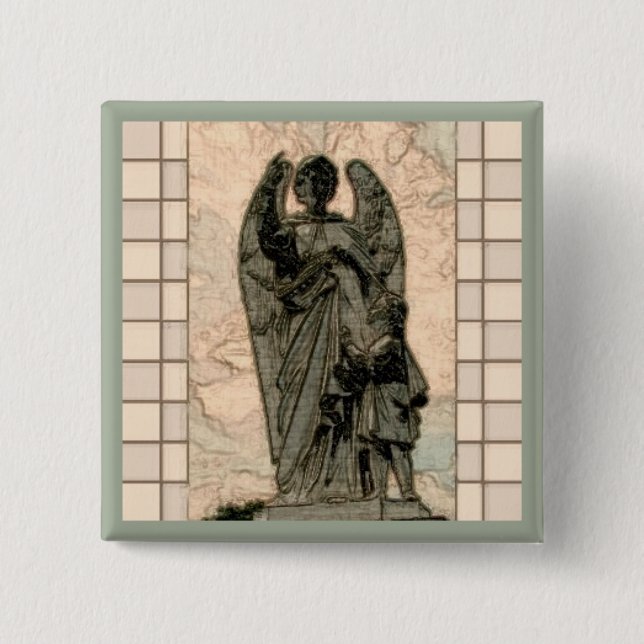 Guardian angel pinback button (Front)