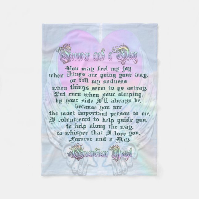 Guardian Angel Poem Blanket (Front)