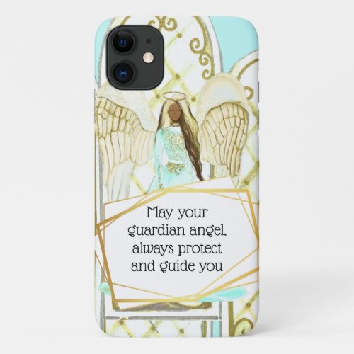 Guardian angel poem blue daughter from mother iPhone 11 case