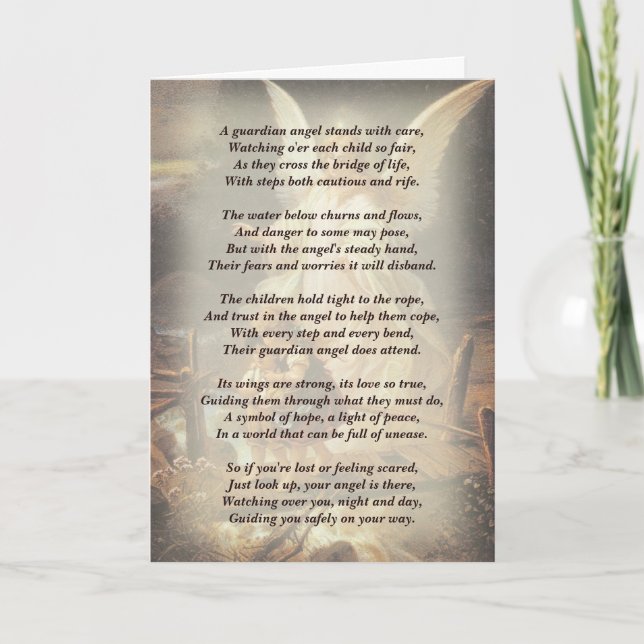 Guardian Angel Poem Card (Front)