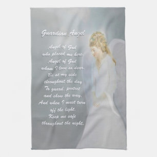 Guardian Angel Poem Kitchen Towel