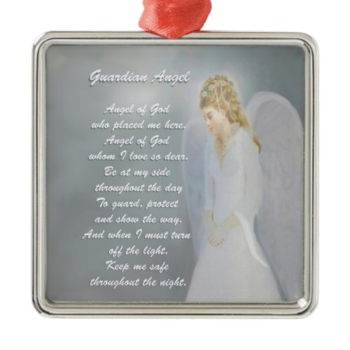 Guardian Angel Poem Metal Ornament