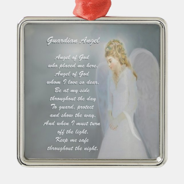 Guardian Angel Poem Metal Ornament (Front)