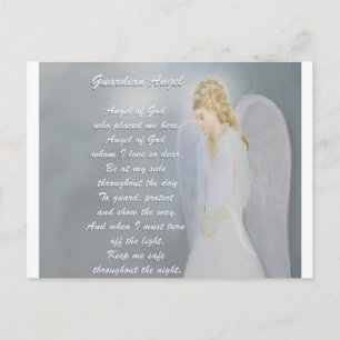 Guardian Angel Poem Postcard