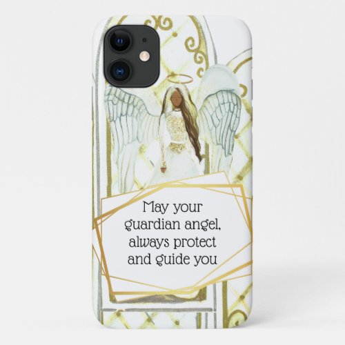 Guardian angel poem to daughter from mother iPhone 11 case