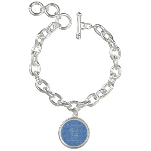 Guardian Angel Prayer Blue Bracelet