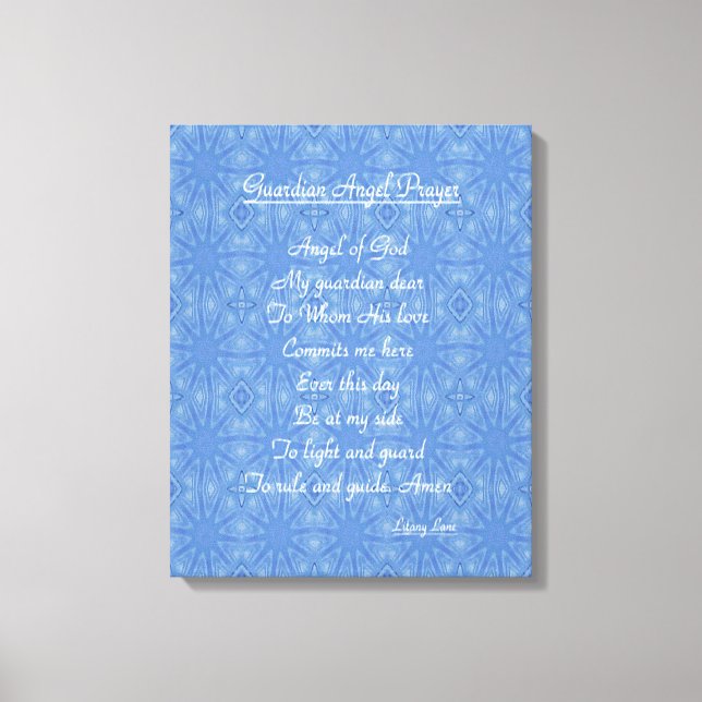 Guardian Angel Prayer Blue  Canvas Print (Front)