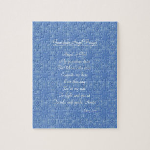 Guardian Angel Prayer Blue Jigsaw Puzzle