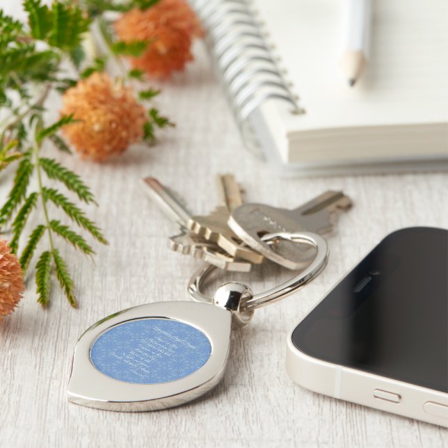 Guardian Angel Prayer Blue Keychain (Side)