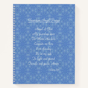 Guardian Angel Prayer Blue Notebook