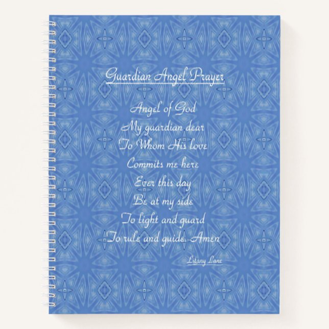Guardian Angel Prayer Blue Notebook (Front)