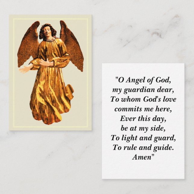 Guardian Angel prayer Business Card (Front/Back)