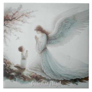 Guardian Angel Prayer Ceramic Tile