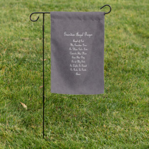 Guardian Angel Prayer Charcoal Garden Flag