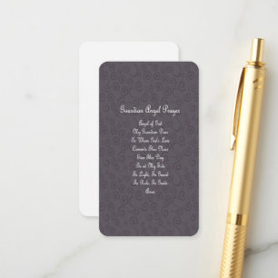 Guardian Angel Prayer Charcoal Grey Enclosure Card