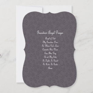 Guardian Angel Prayer Charcoal Grey Holiday Card