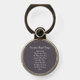 Guardian Angel Prayer Charcoal Grey  Phone Ring Stand