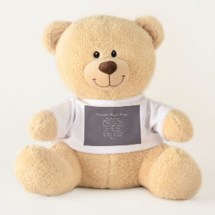 Guardian Angel Prayer Charcoal Teddy Bear