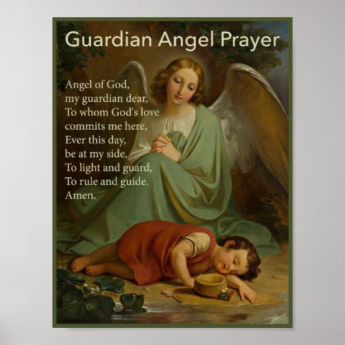 Guardian Angel Prayer for Boys Poster