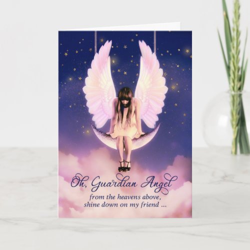 Guardian Angel Prayer for Female Friend Card