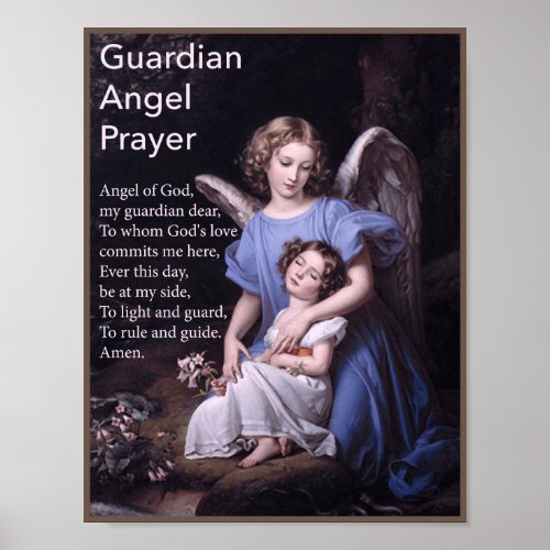 Guardian Angel Prayer for Girls Poster