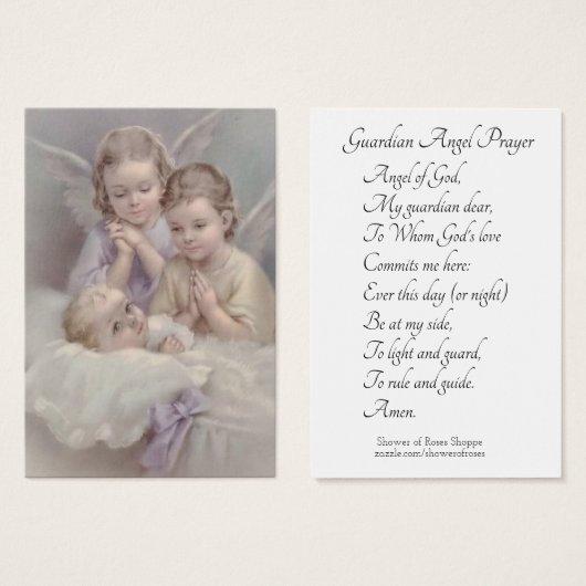 Guardian Angel Prayer Holy Card (Front & Back)