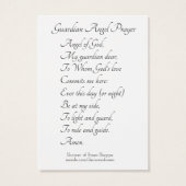 Guardian Angel Prayer Holy Card (Back)