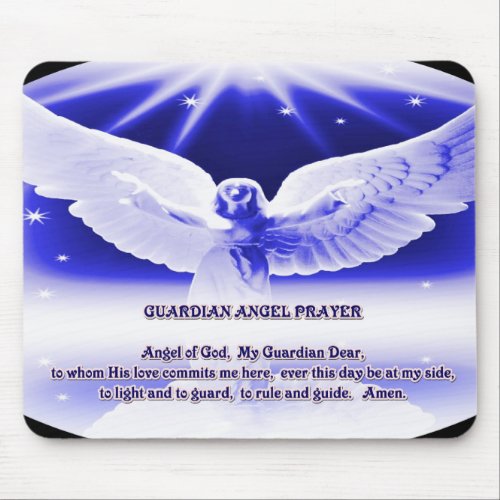 guardian angel prayer mouse pad